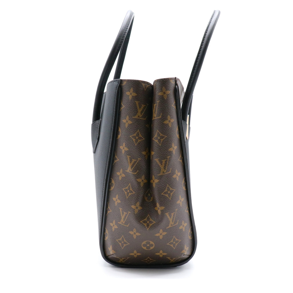 Calfskin Monogram Kimono Tote Black twins