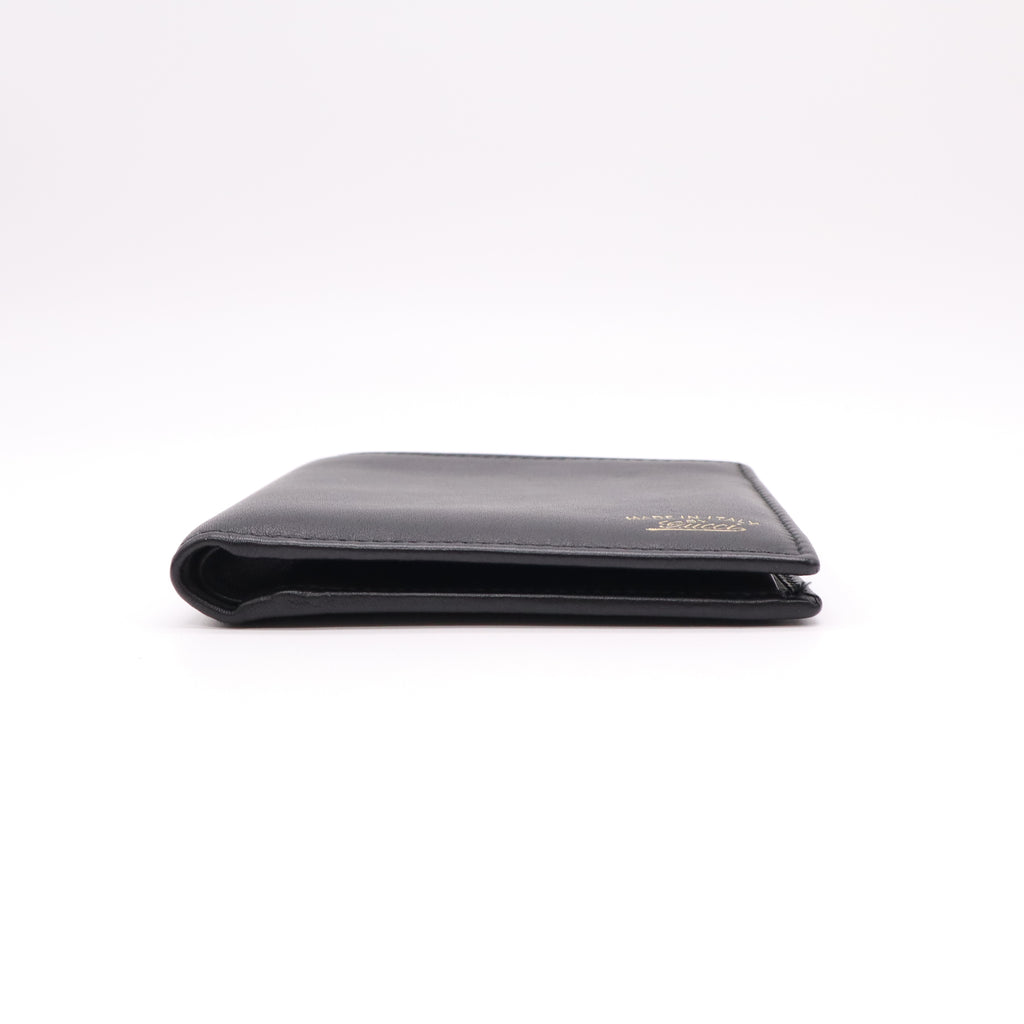 Gucci Smooth Leather Bifold Wallet with Vintage "Made in Italy by Gucci" Script W22266