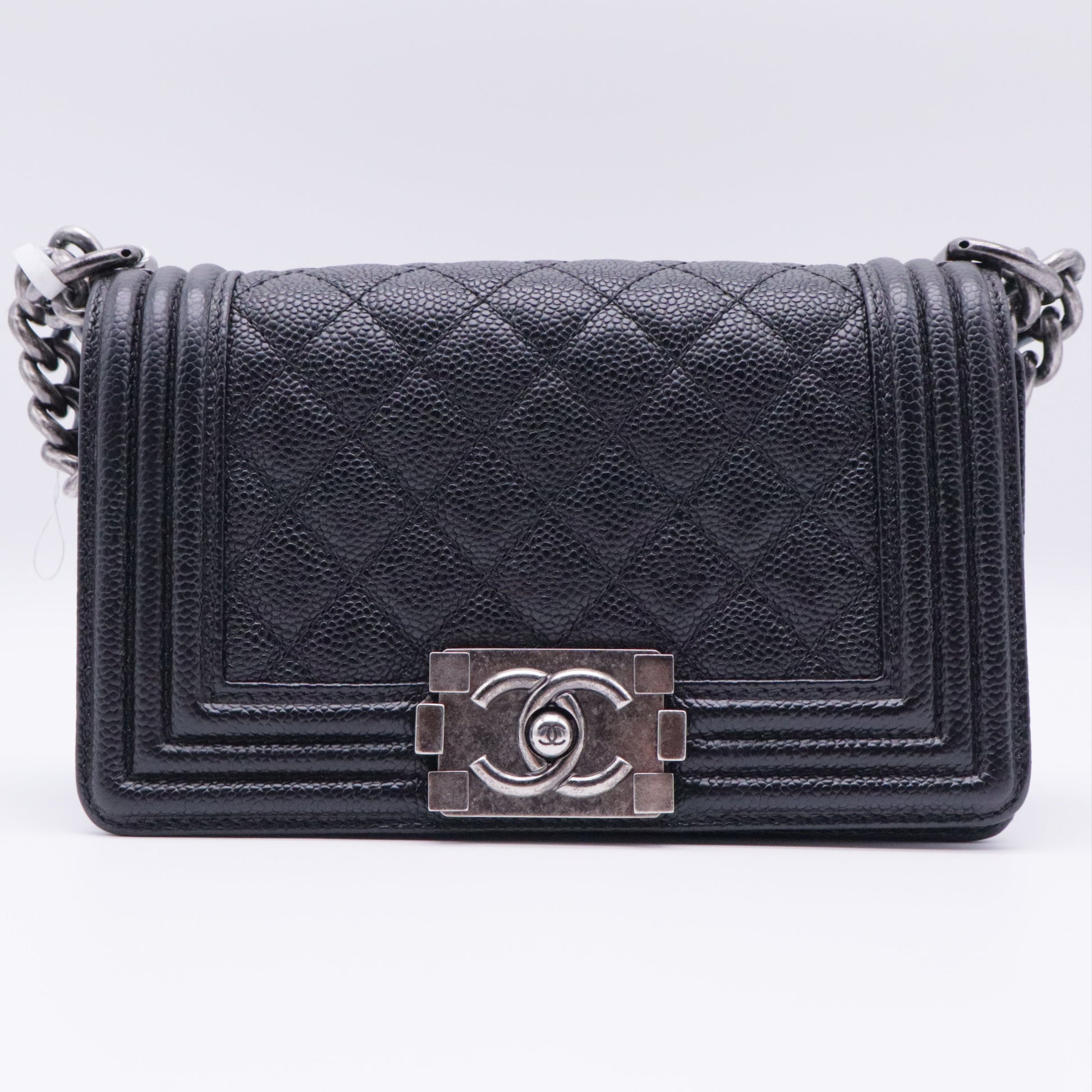 Boy Flap Bag Quilted Caviar Old Small twins