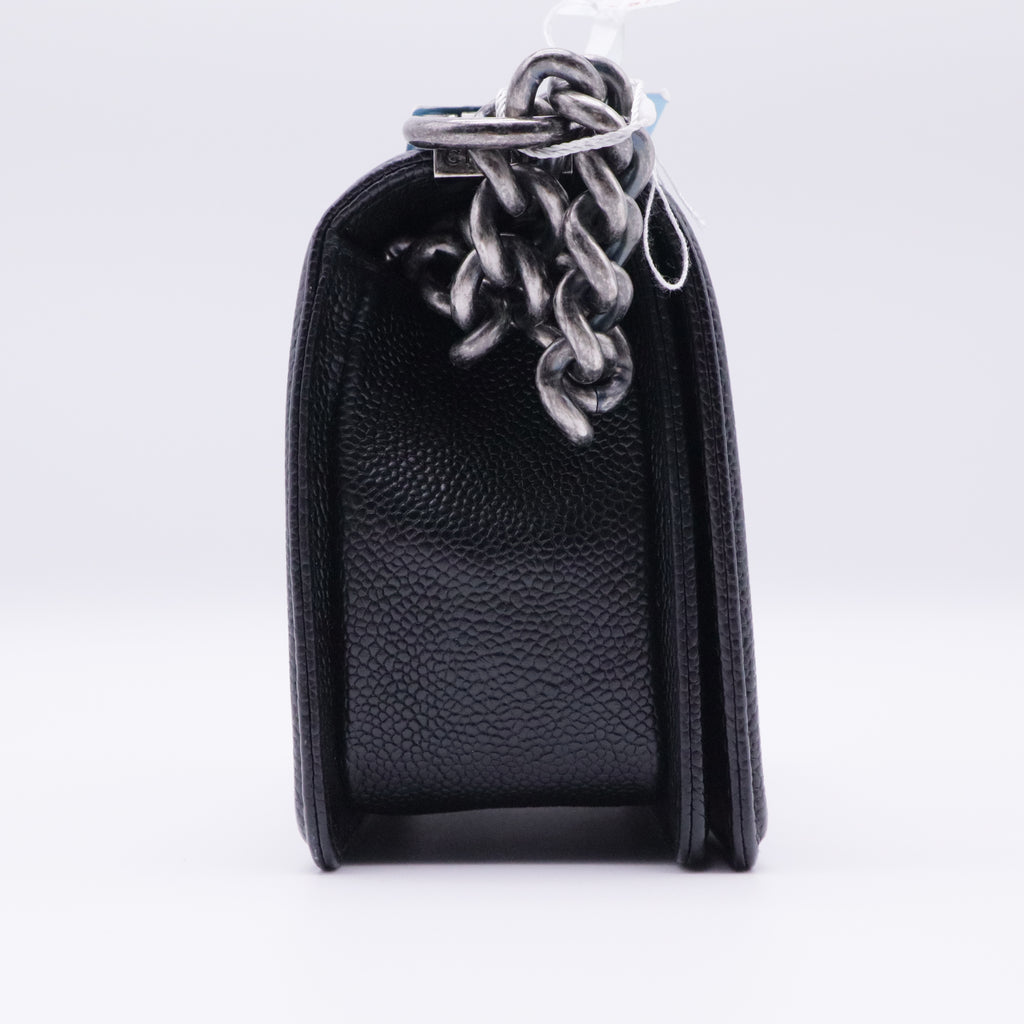 Boy Flap Bag Quilted Caviar Old Small twins