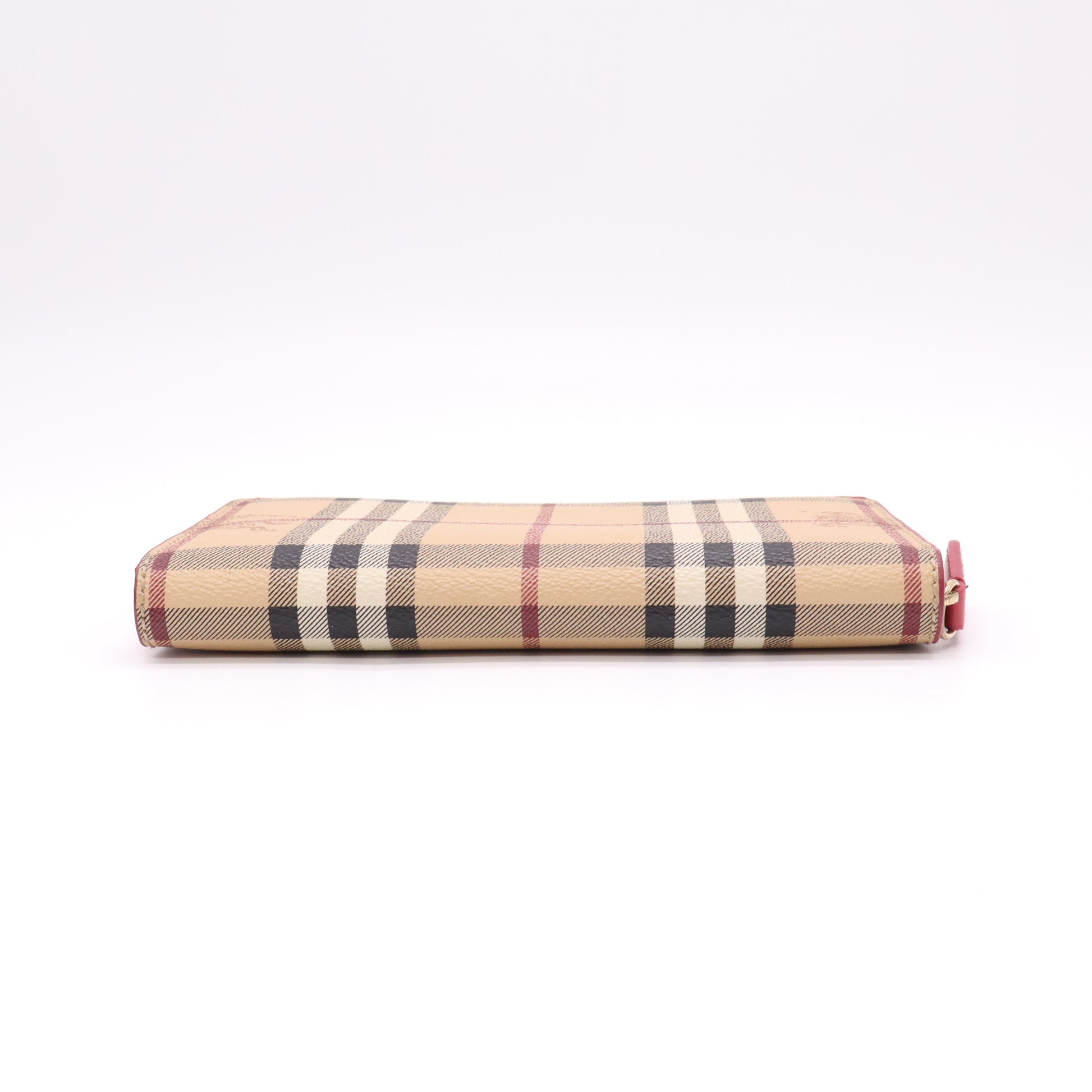 Burberry Haymarket Check Zip Around Wallet W22280