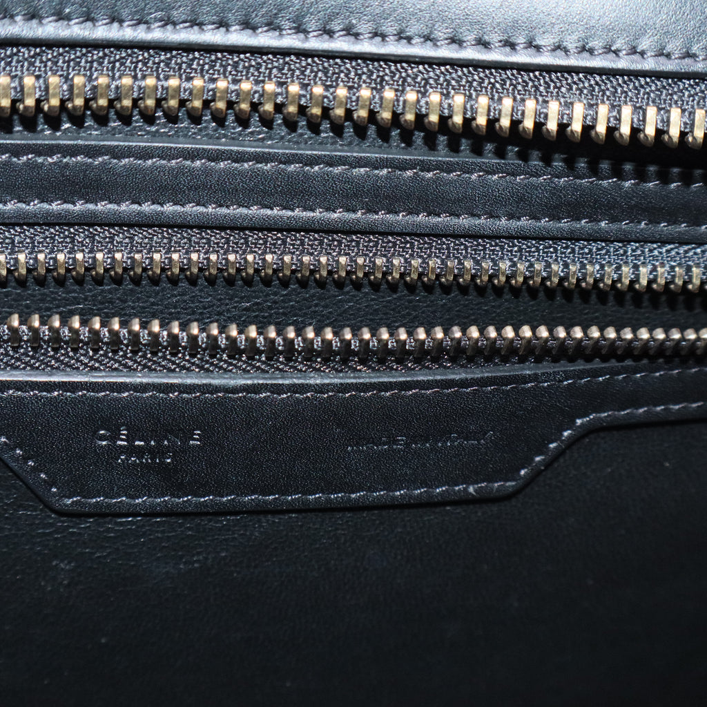 Tricolor Luggage Bag Canvas and Leather Micro B20336