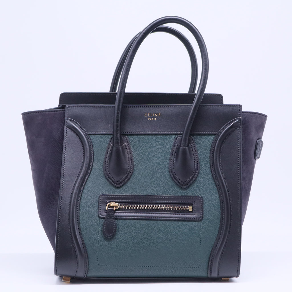 Tricolor Luggage Bag Canvas and Leather Micro B20336
