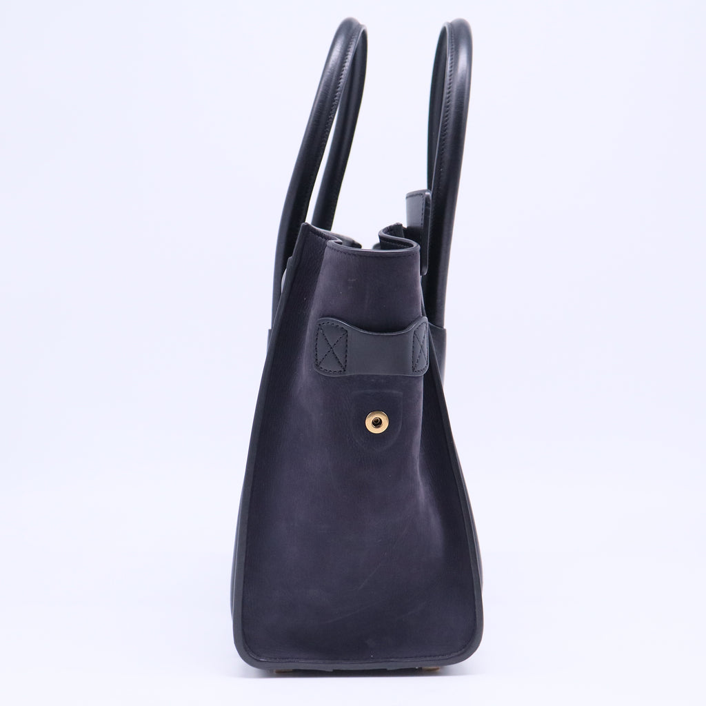 Tricolor Luggage Bag Canvas and Leather Micro B20336