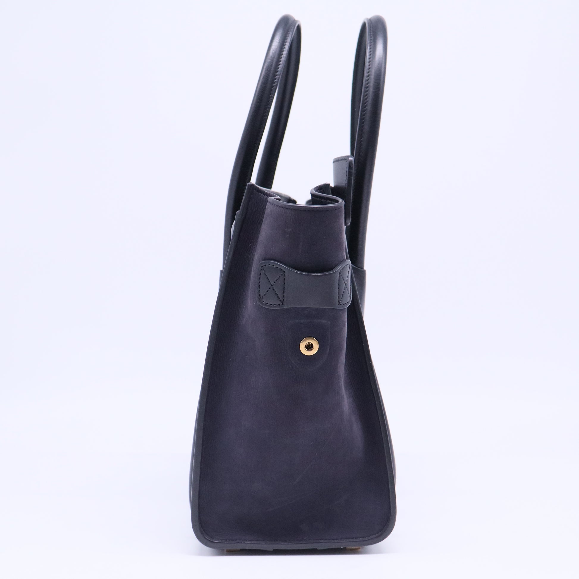 Tricolor Luggage Bag Canvas and Leather Micro B20336