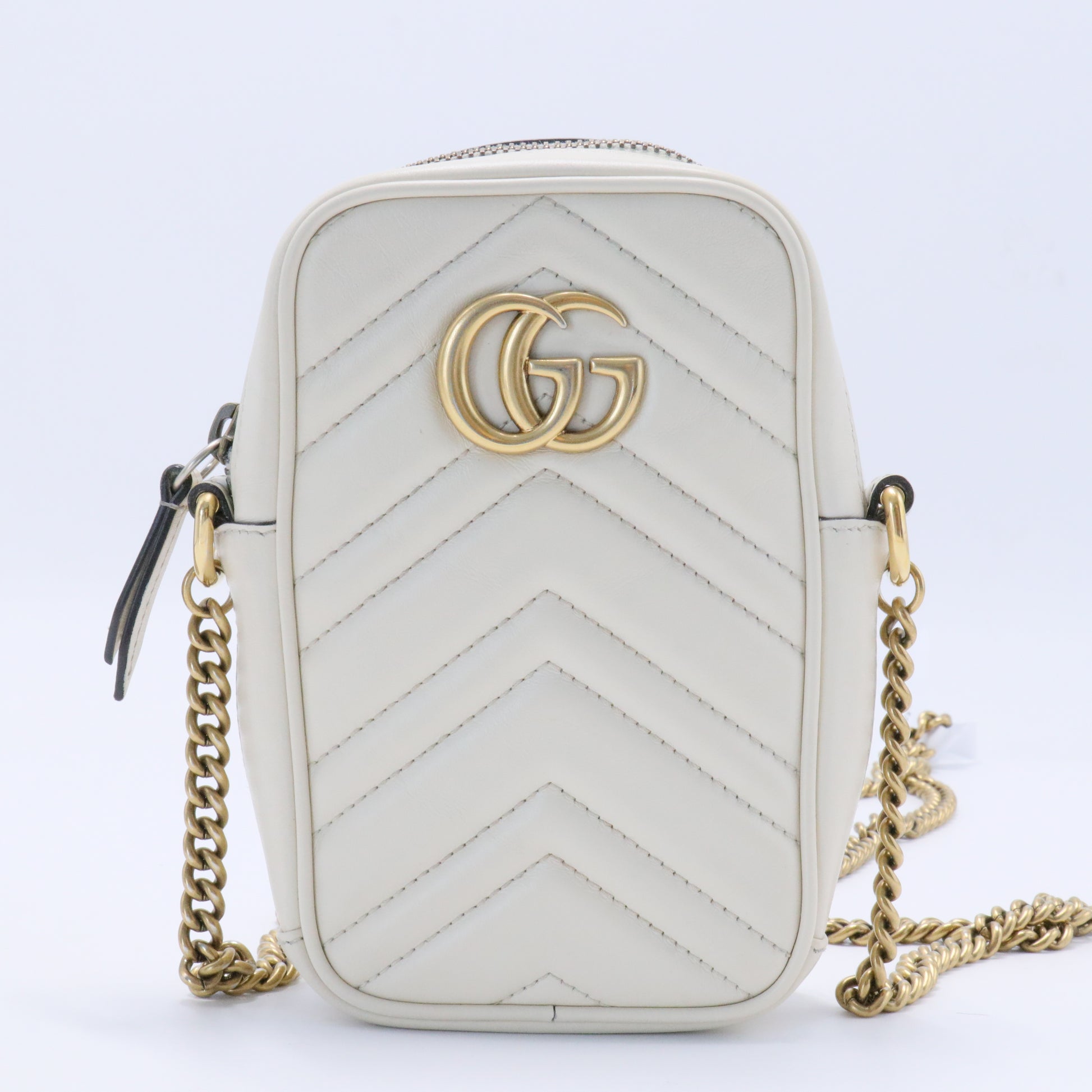 Gucci GG Cream Matelassé Marmont Mini Bag