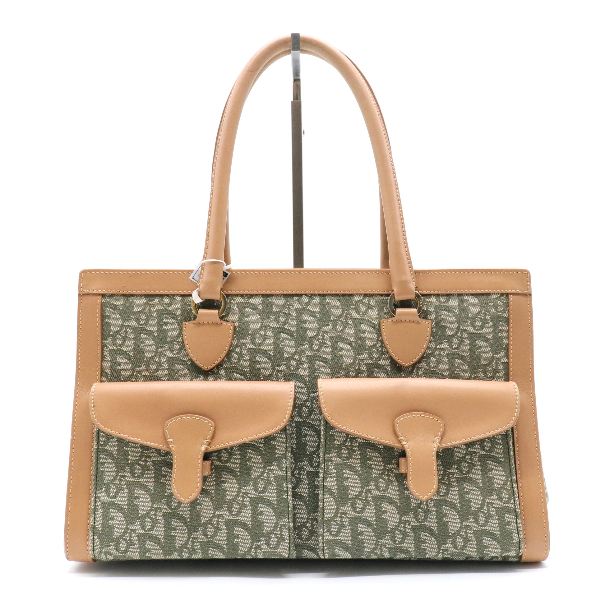 Vintage Trotter Double Pocket Tote Diorissimo Canvas Large twins
