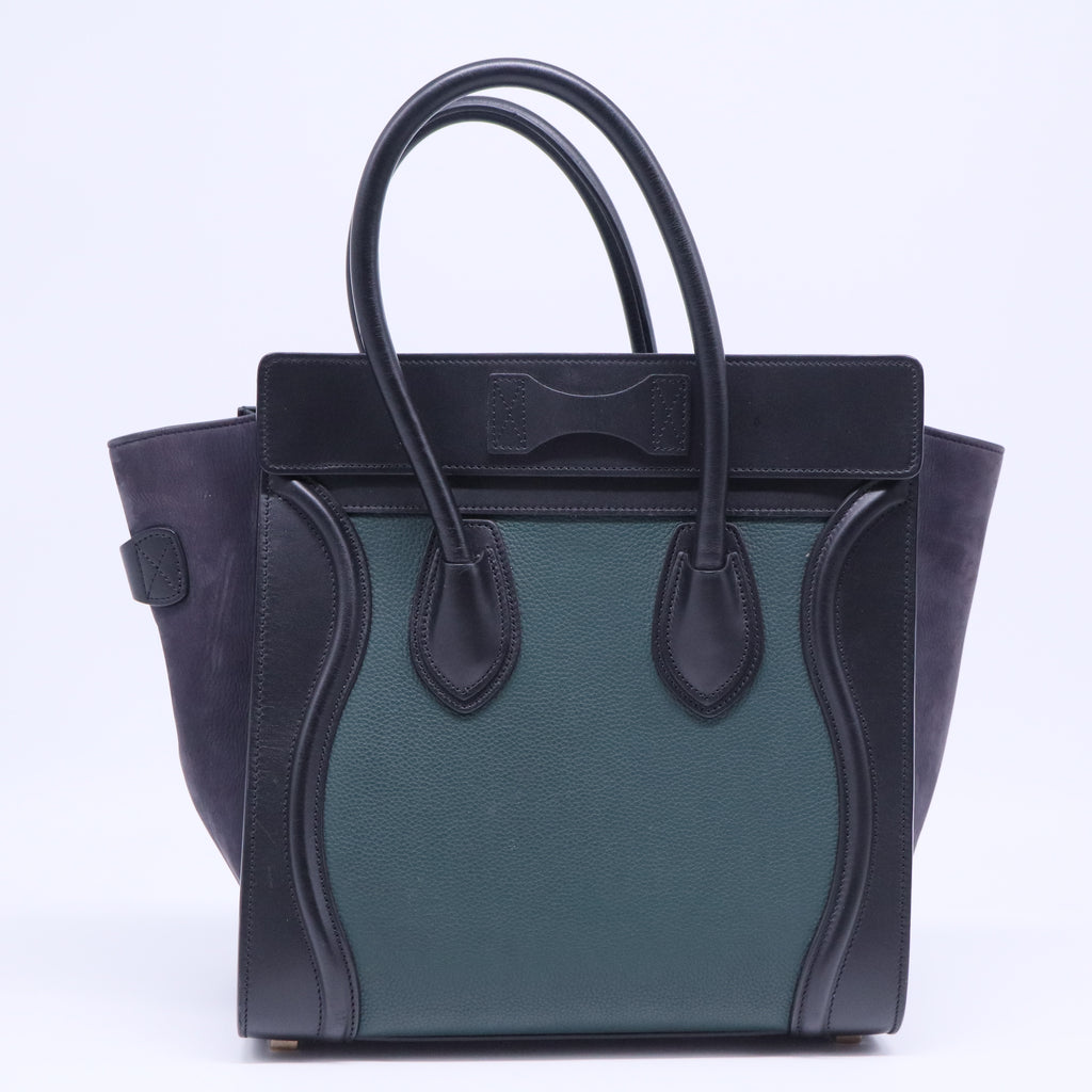 Tricolor Luggage Bag Canvas and Leather Micro B20336