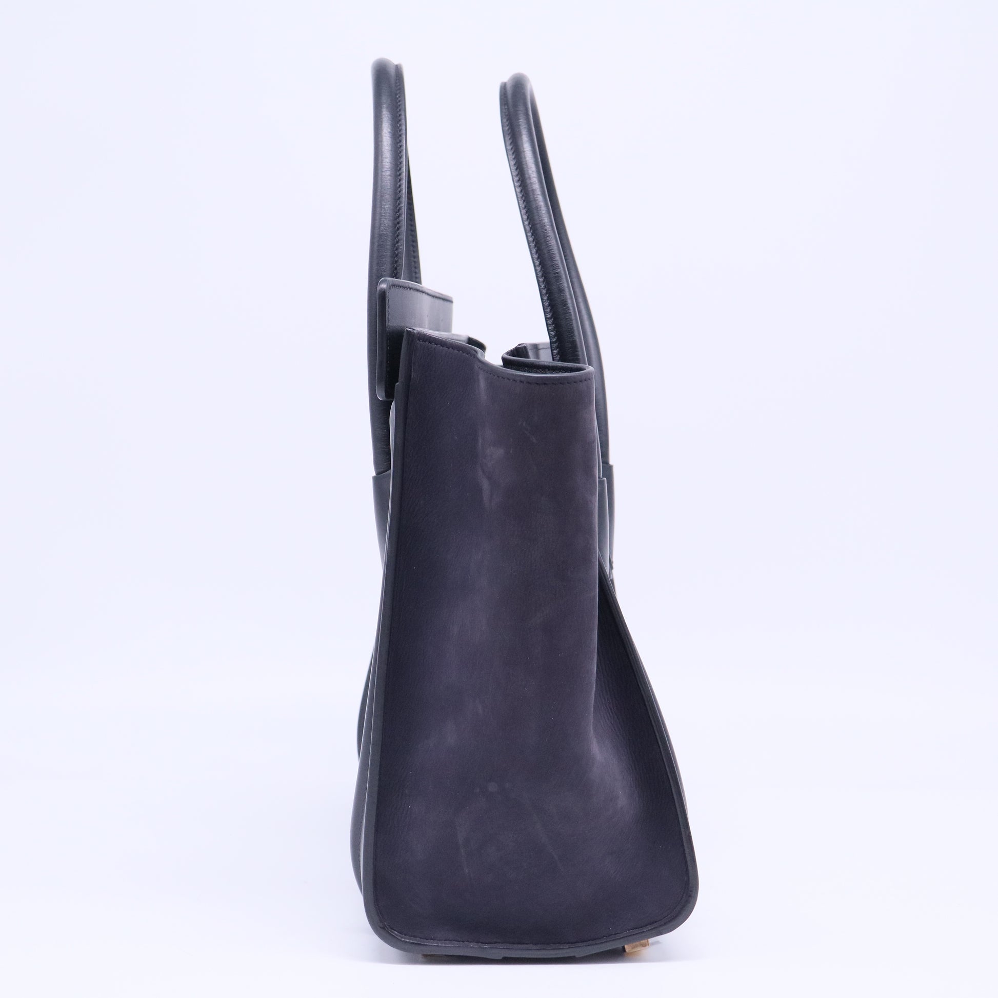 Tricolor Luggage Bag Canvas and Leather Micro B20336
