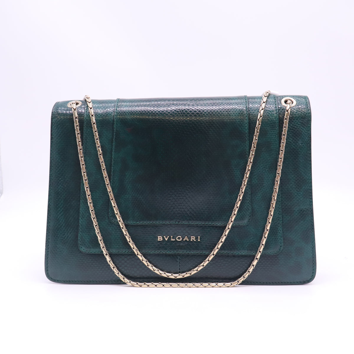 Serpenti Forever Shoulder Bag Metallic Leather Medium B24302