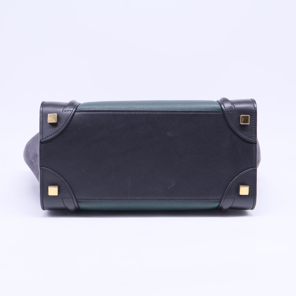 Tricolor Luggage Bag Canvas and Leather Micro B20336