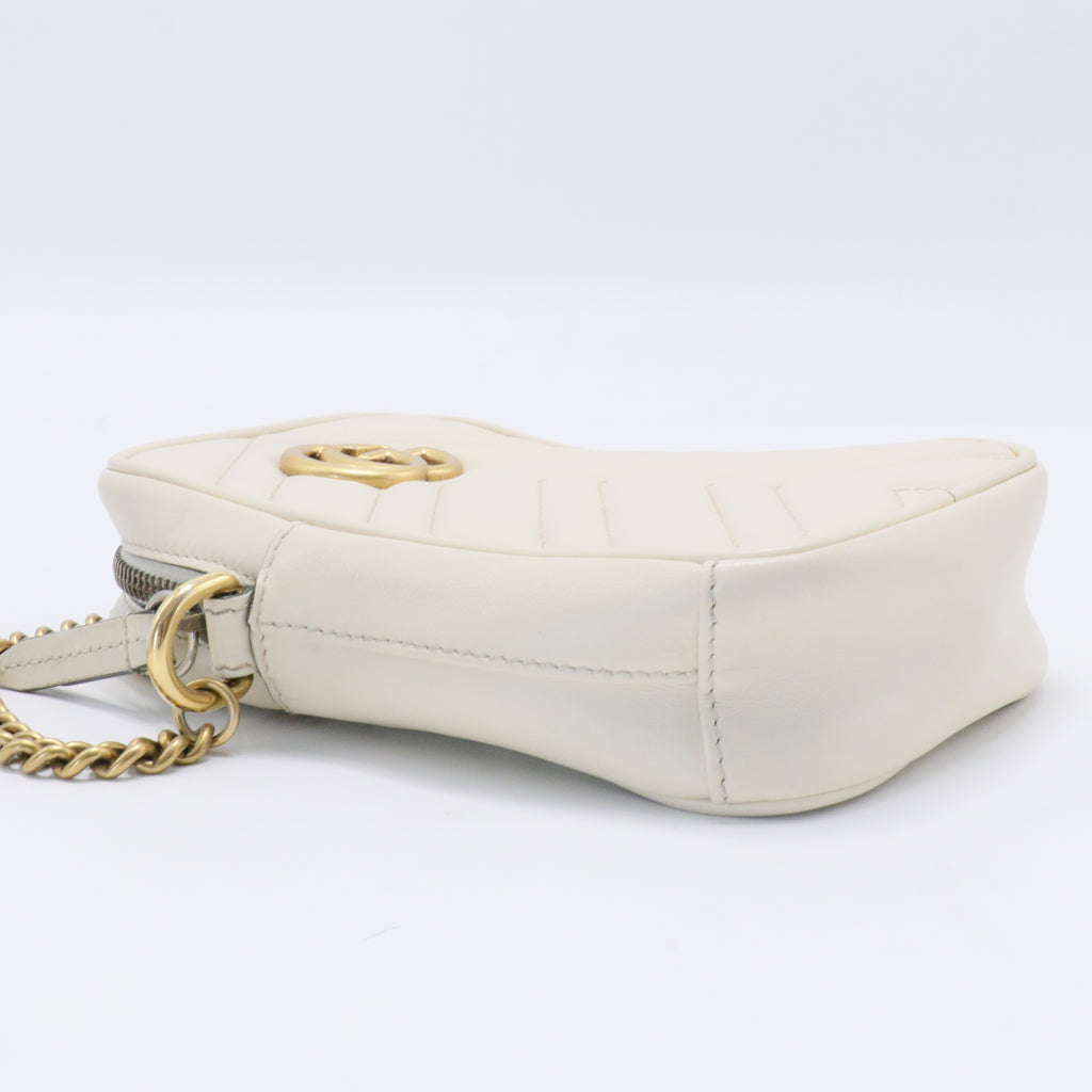 Gucci GG Cream Matelassé Marmont Mini Bag