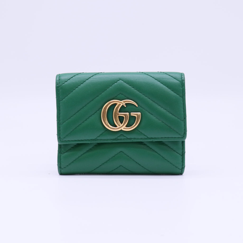 Gucci GG Marmont Matelassé Card Case Wallet W22217