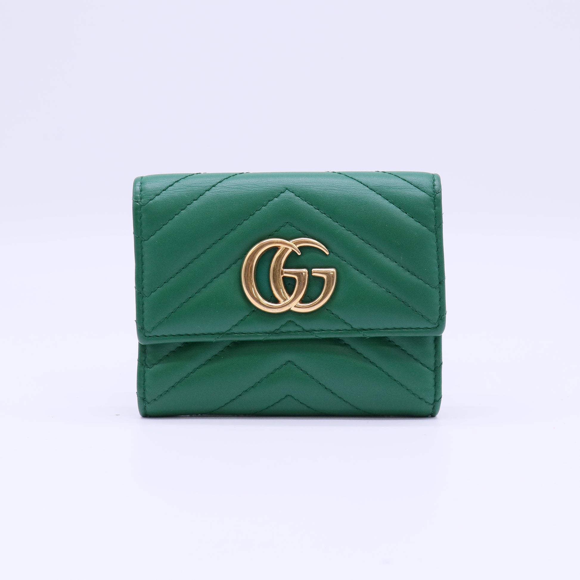 Gucci GG Marmont Matelassé Card Case Wallet W22217