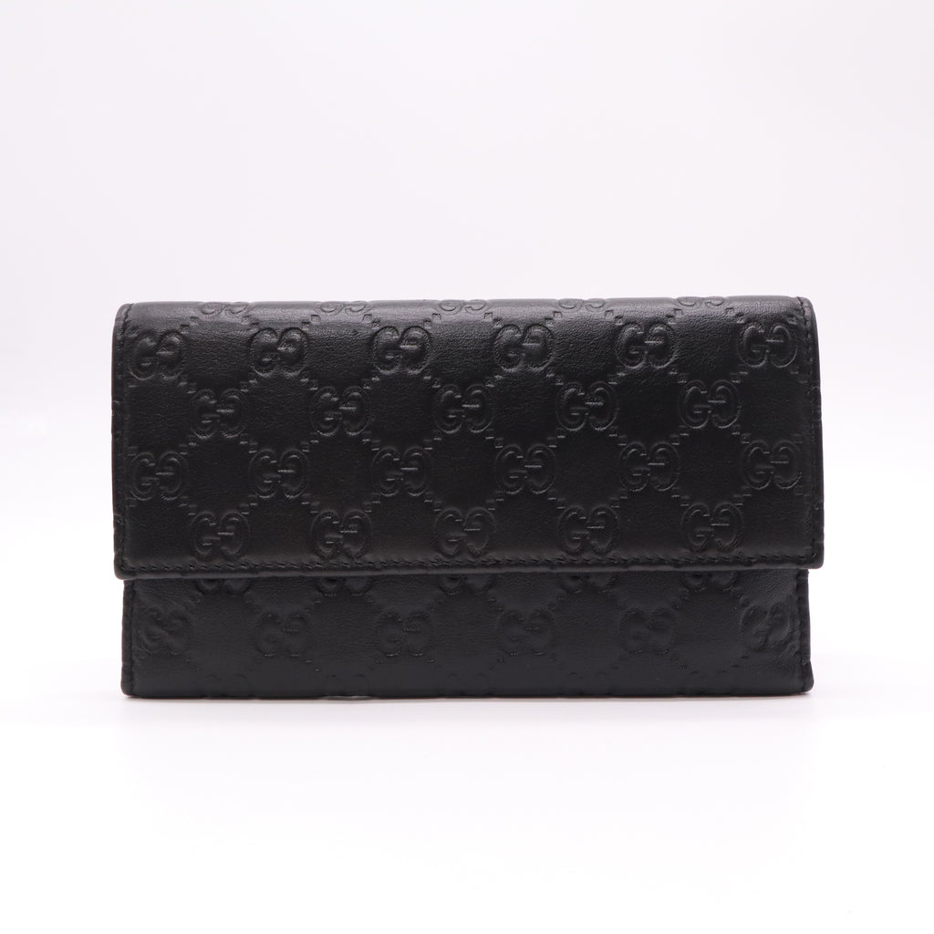 Gucci Guccissima Leather Continental Flap Wallet W22287