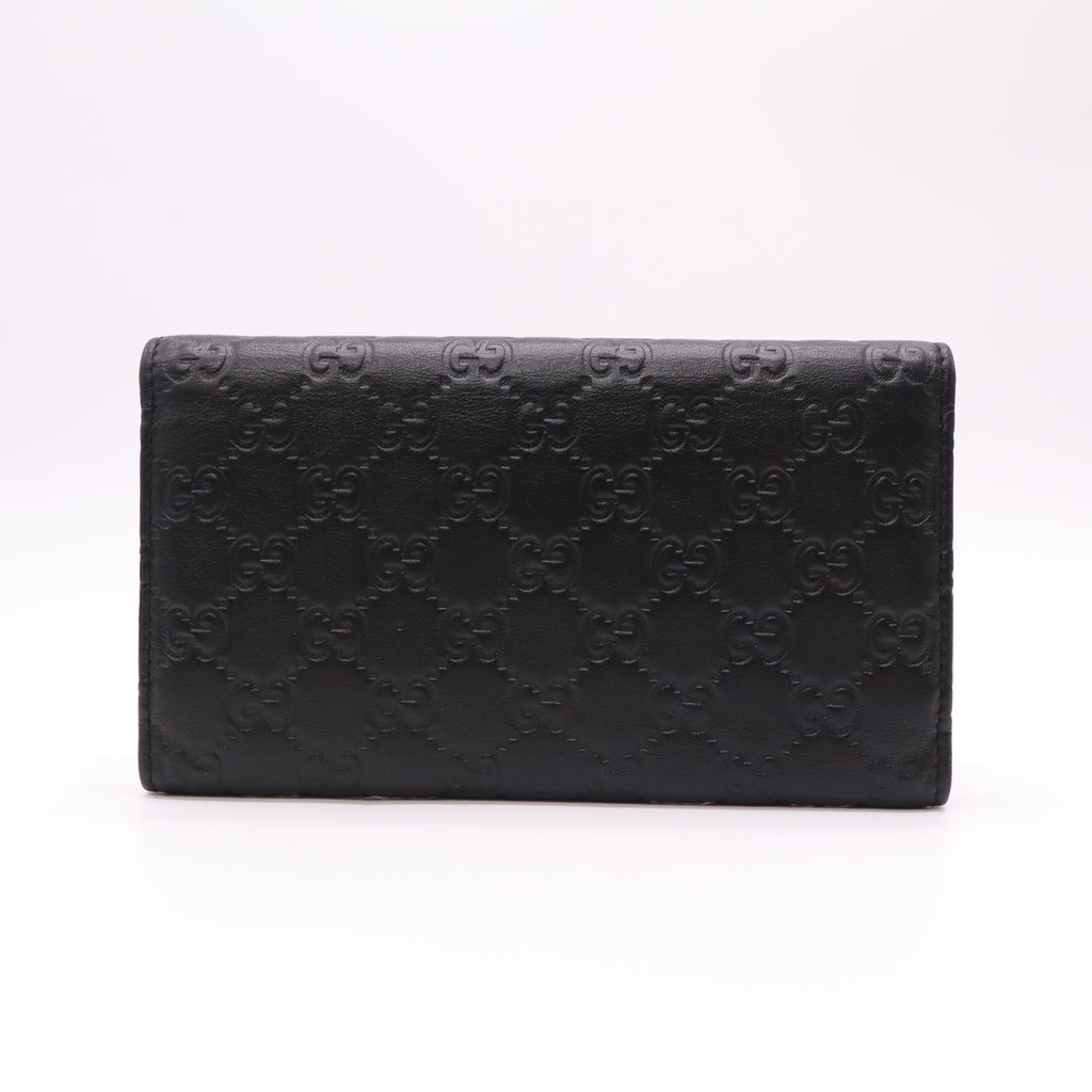 Gucci Guccissima Leather Continental Flap Wallet W22287