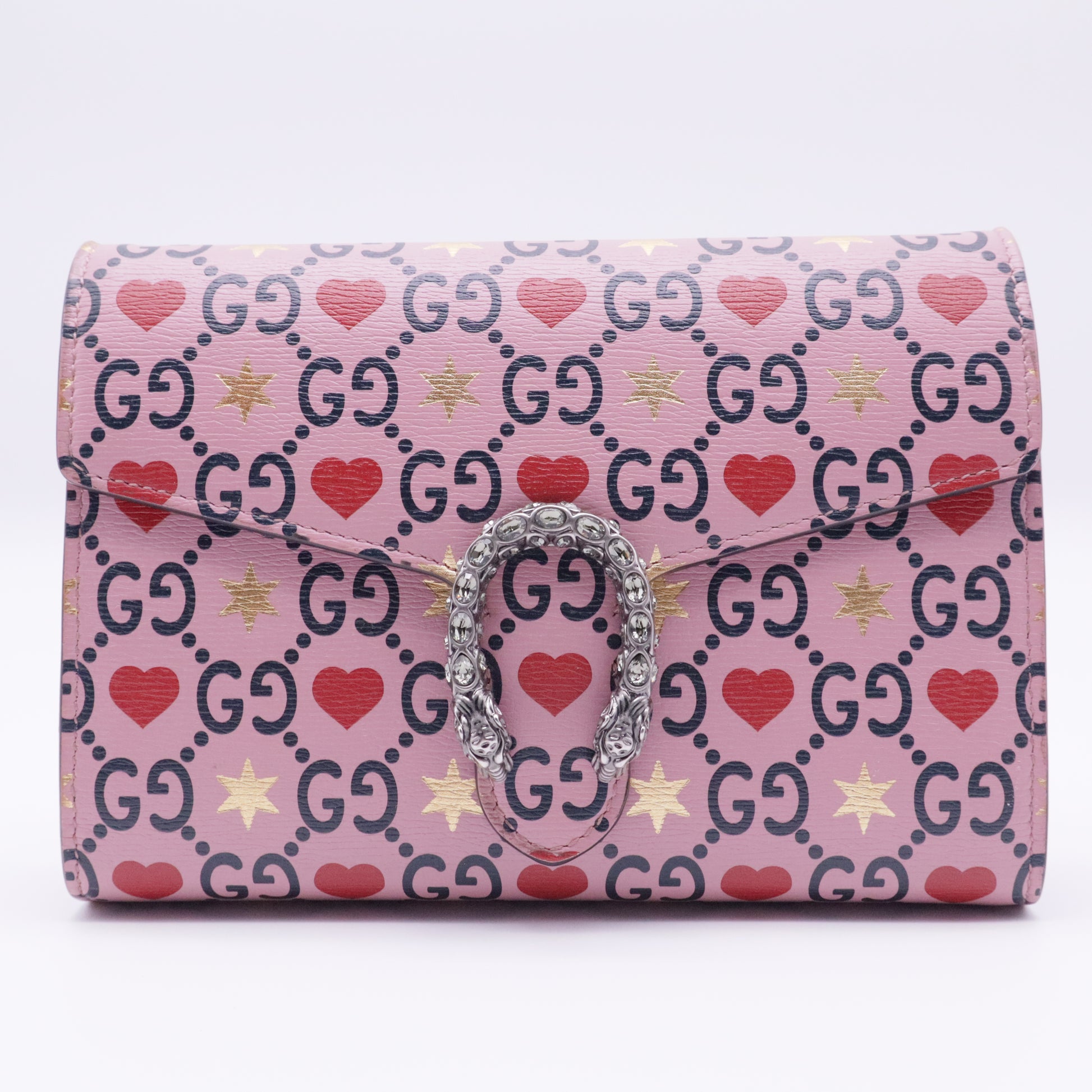 Limited Edition Pink Textured Leather Valentines Day Dionysus Super Mini Shoulder Bag twins