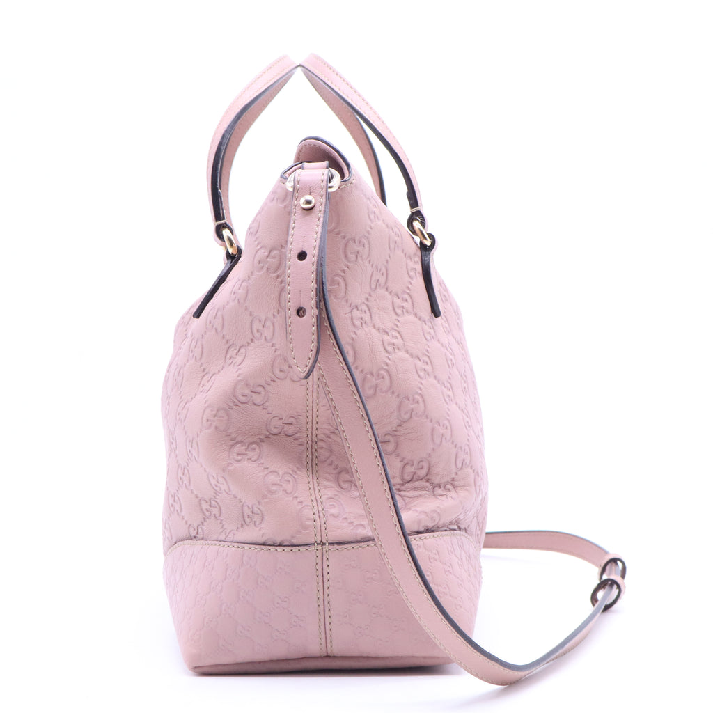 Bree Convertible Top Handle Bag Guccissima Leather Medium B21358