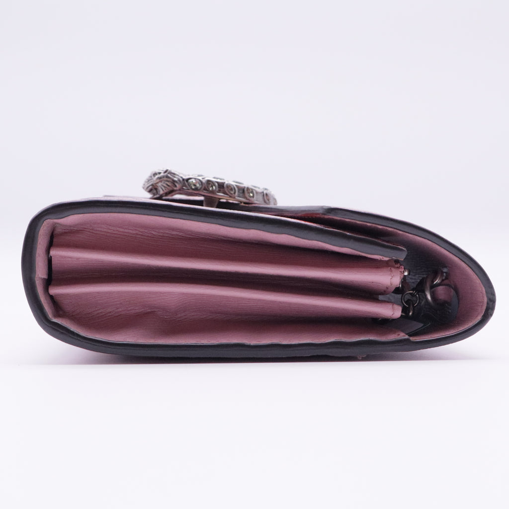 Limited Edition Pink Textured Leather Valentines Day Dionysus Super Mini Shoulder Bag twins