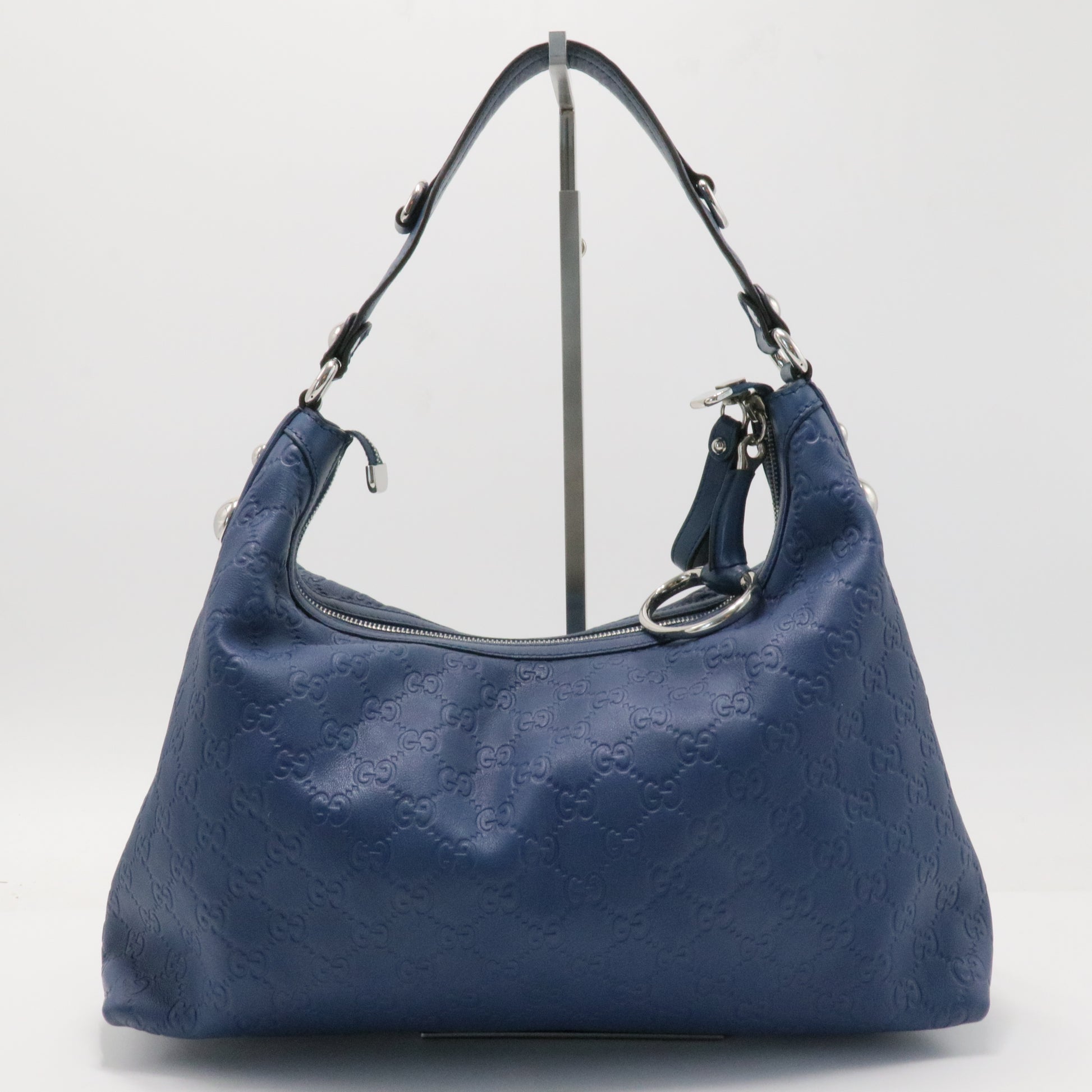 Guccissima Medium Icon Bit Hobo Blue