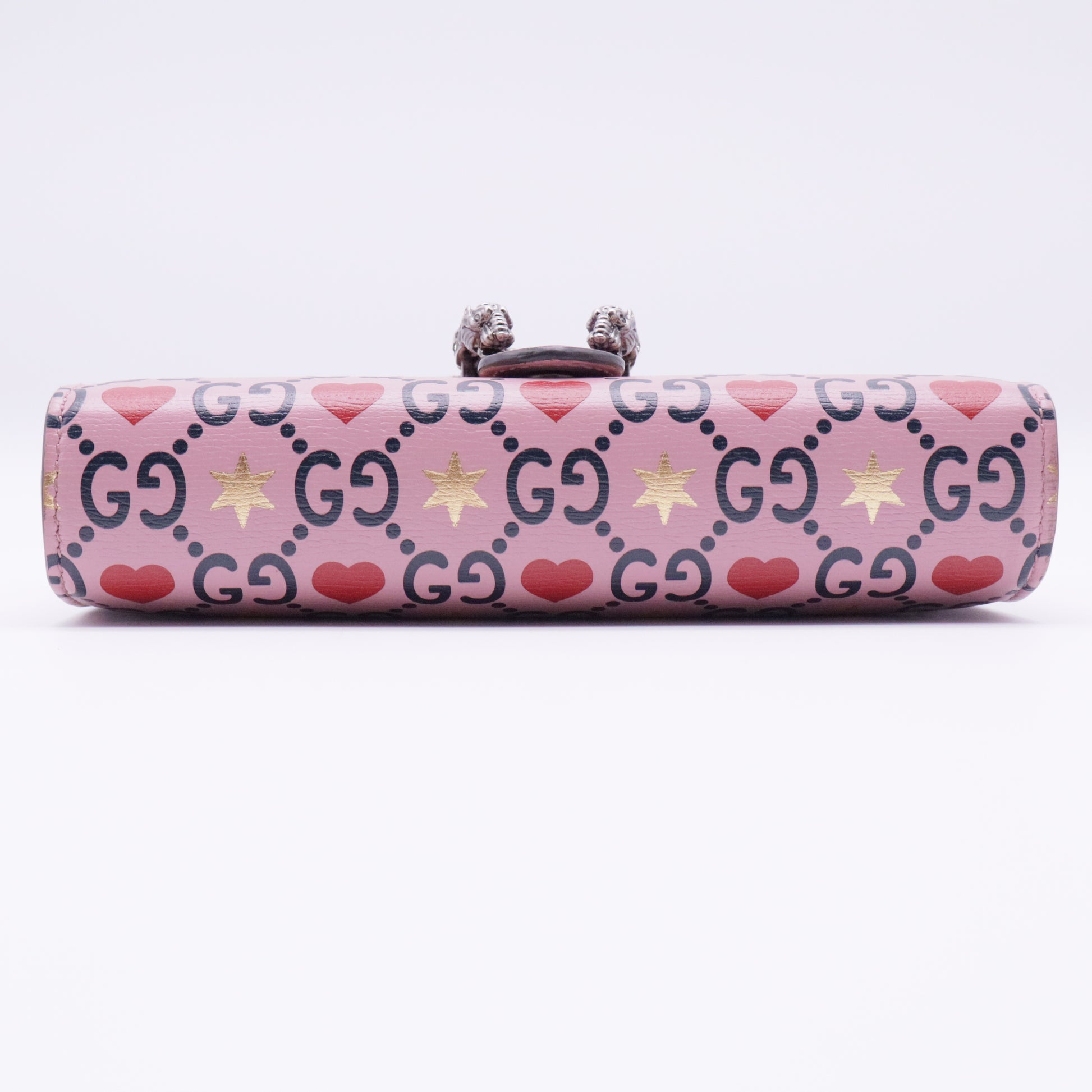 Limited Edition Pink Textured Leather Valentines Day Dionysus Super Mini Shoulder Bag twins