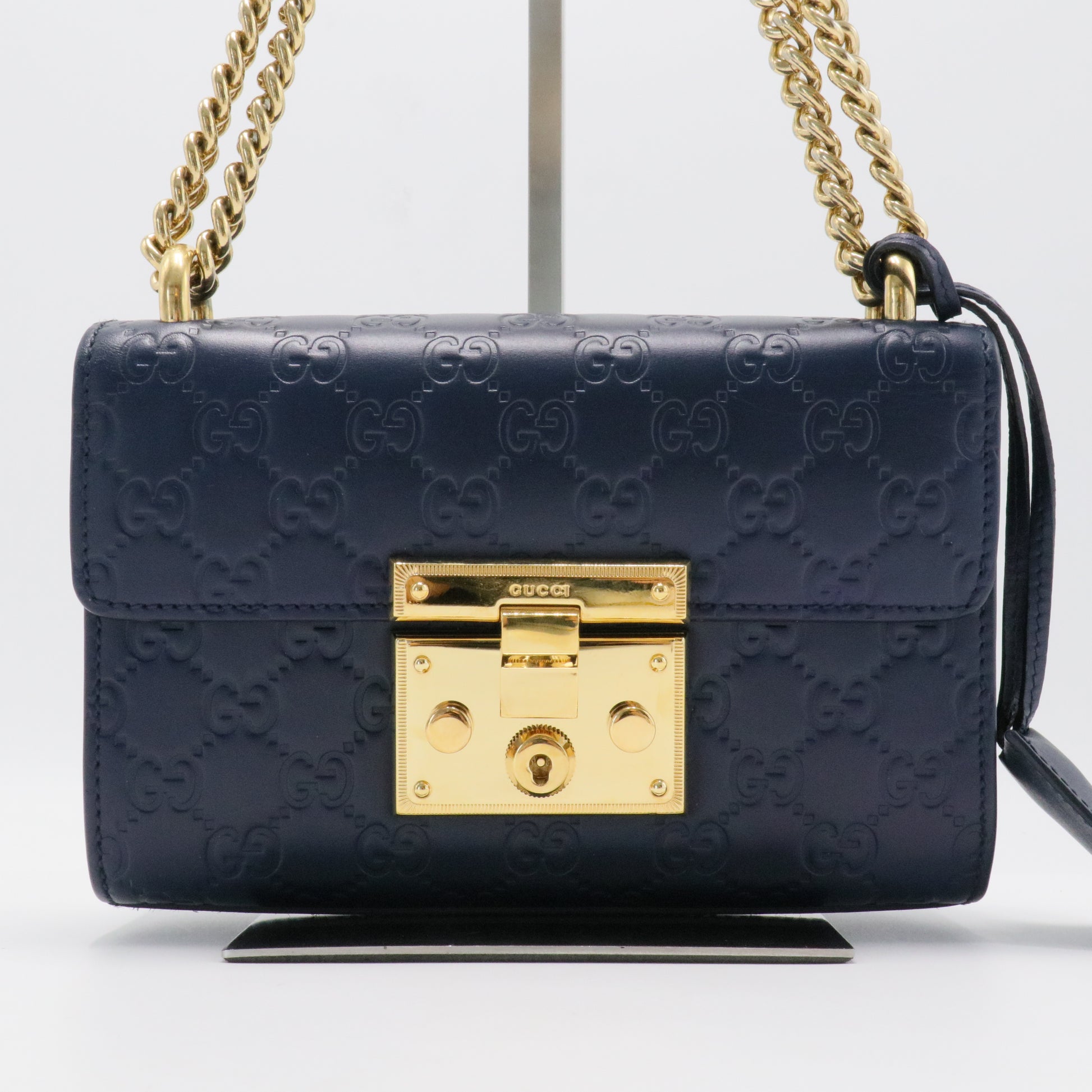 Padlock Shoulder Bag Guccissima Leather Small