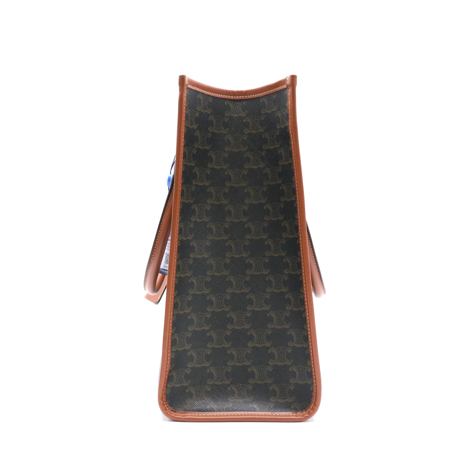 Triomphe Canvas Calfskin Horizontal Cabas Tan twins