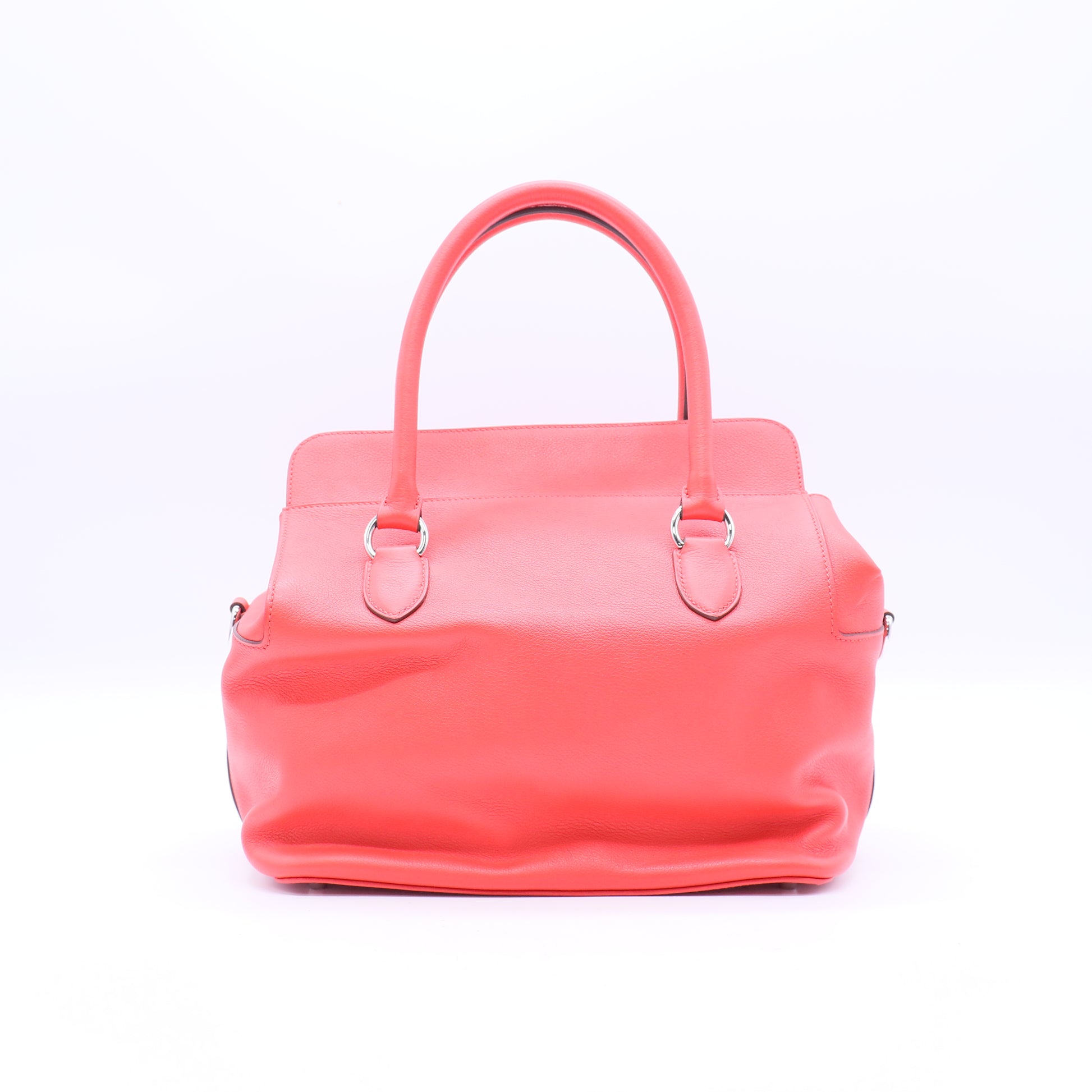 Hermes Evercolor Leather Palladium Plated Toolbox Bag  B21079