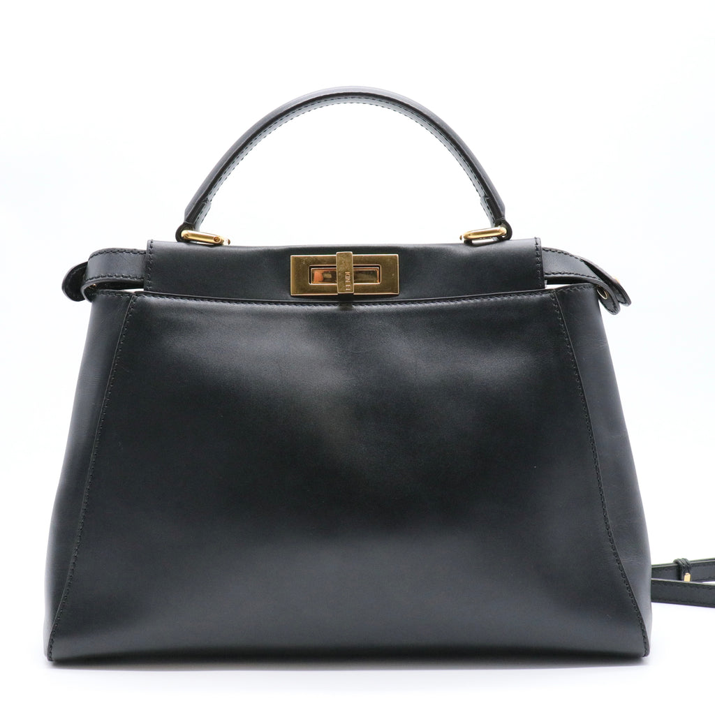 Vitello Morgan Fabric Jacquard Pequin Medium Peekaboo Iconic Satchel Black Tobacco twins