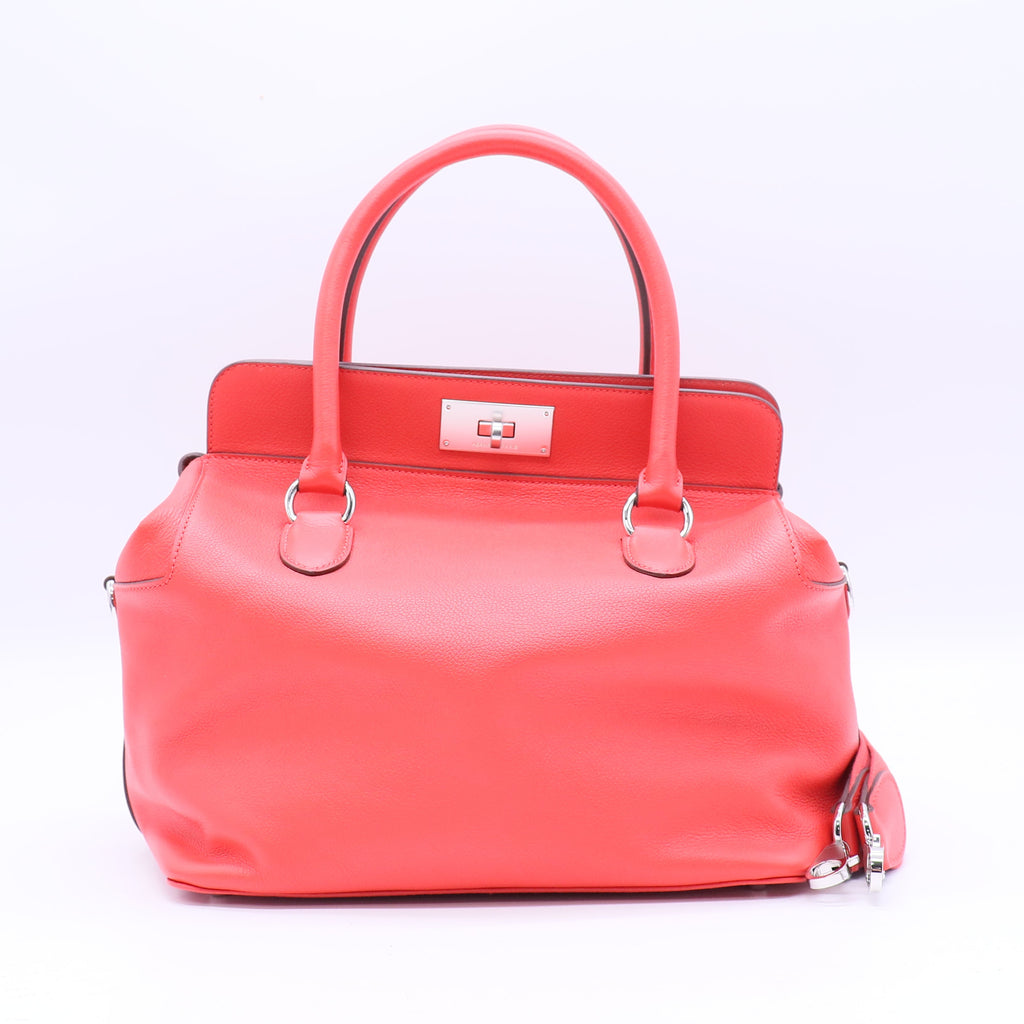 Hermes Evercolor Leather Palladium Plated Toolbox Bag  B21079