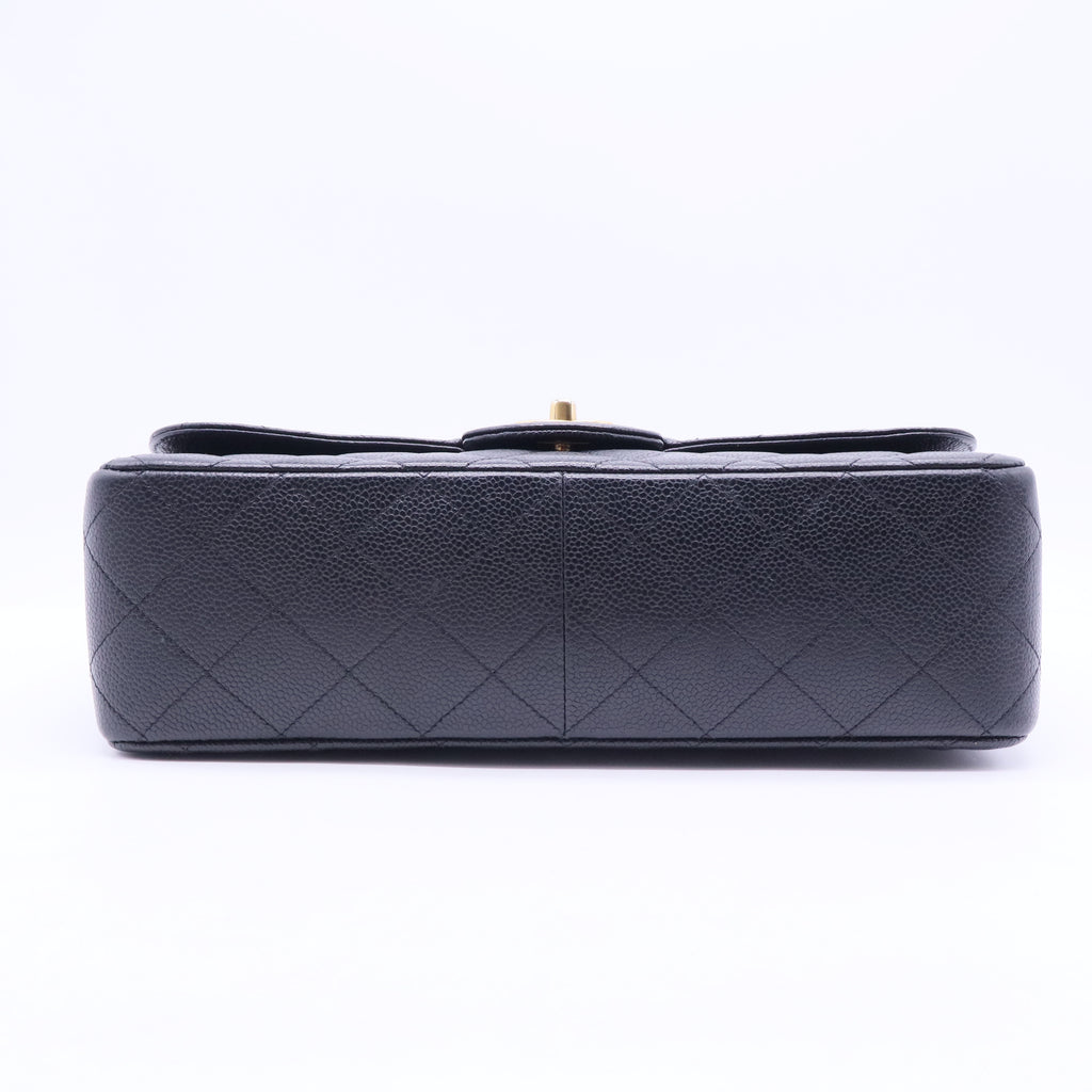 Caviar Quilted Jumbo Single Flap Black B20013