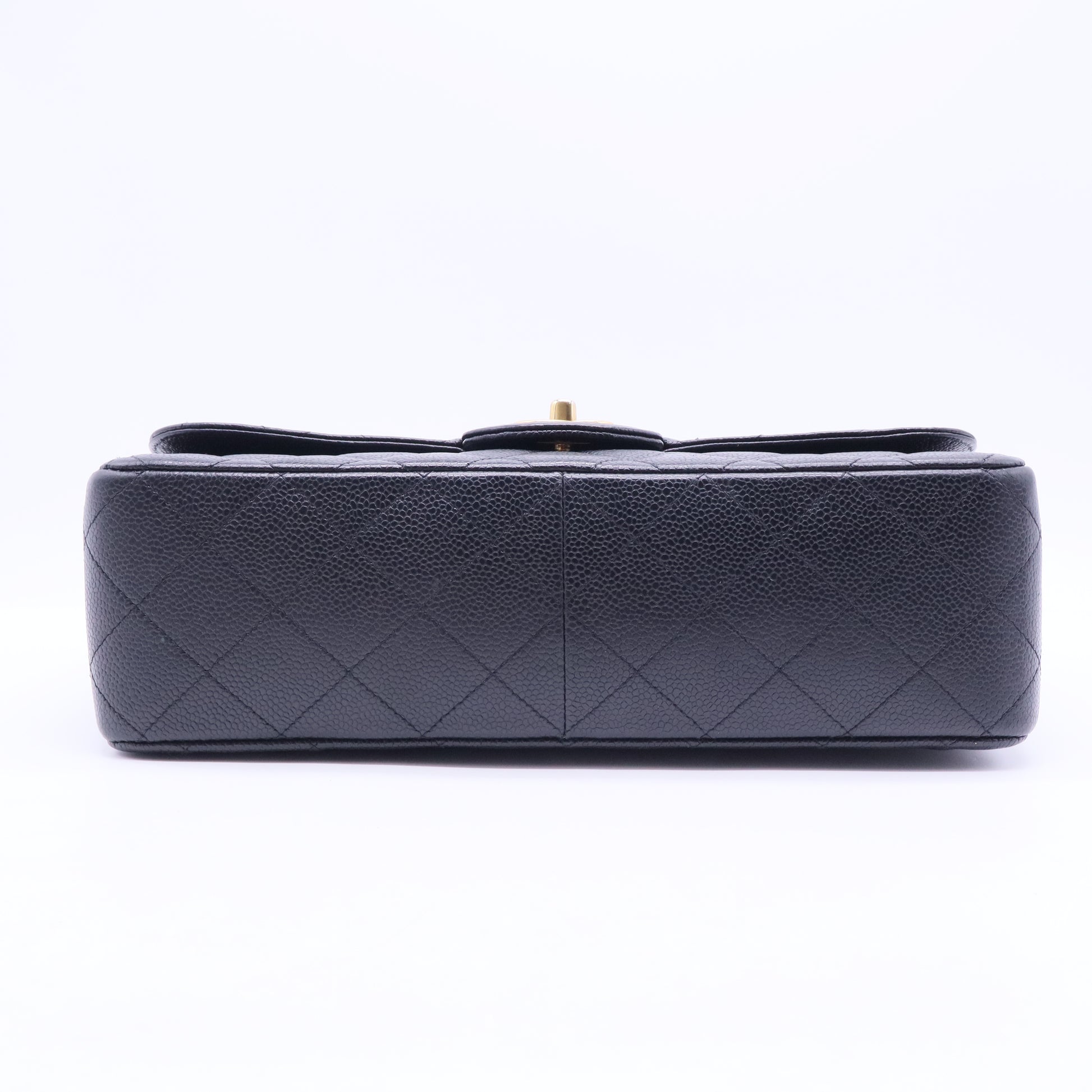 Caviar Quilted Jumbo Single Flap Black B20013