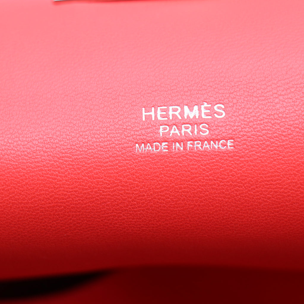 Hermes Evercolor Leather Palladium Plated Toolbox Bag  B21079