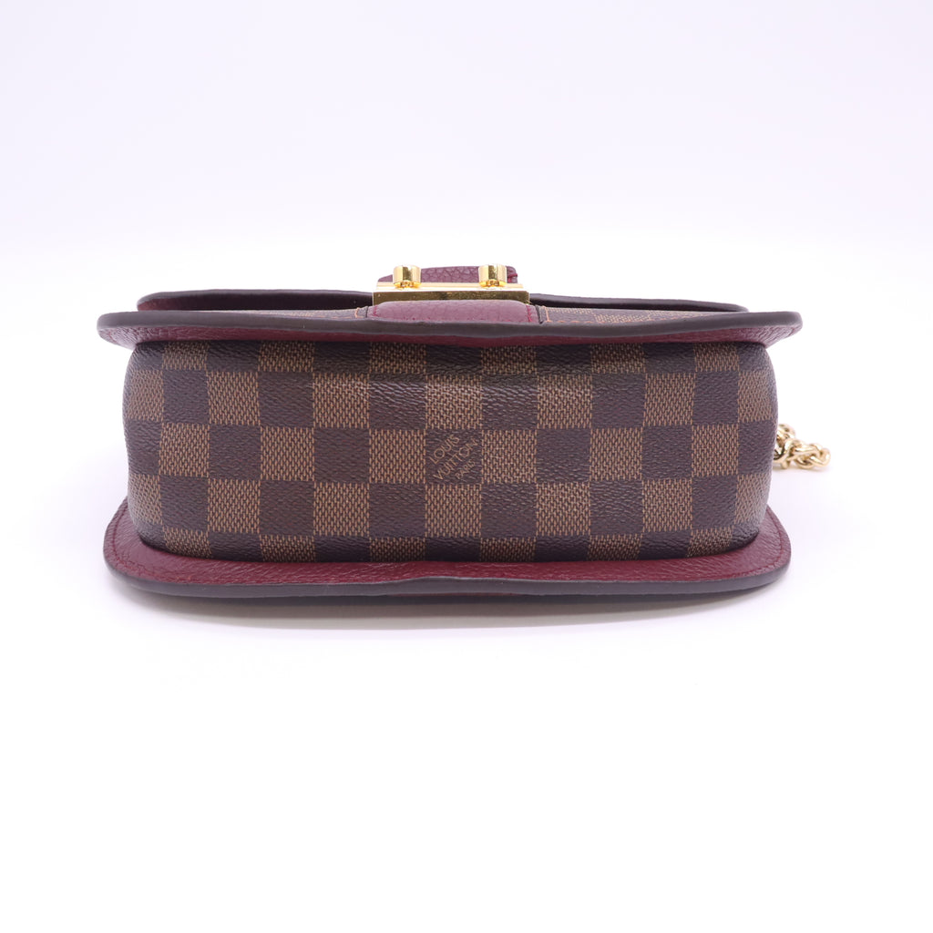 Louis Vuitton Damier Ebene Cuir Taurillon Wight Bag B24474