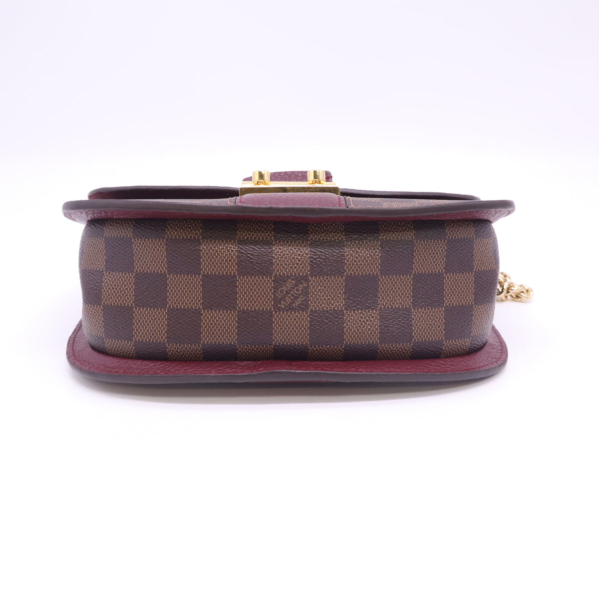 Louis Vuitton Damier Ebene Cuir Taurillon Wight Bag B24474