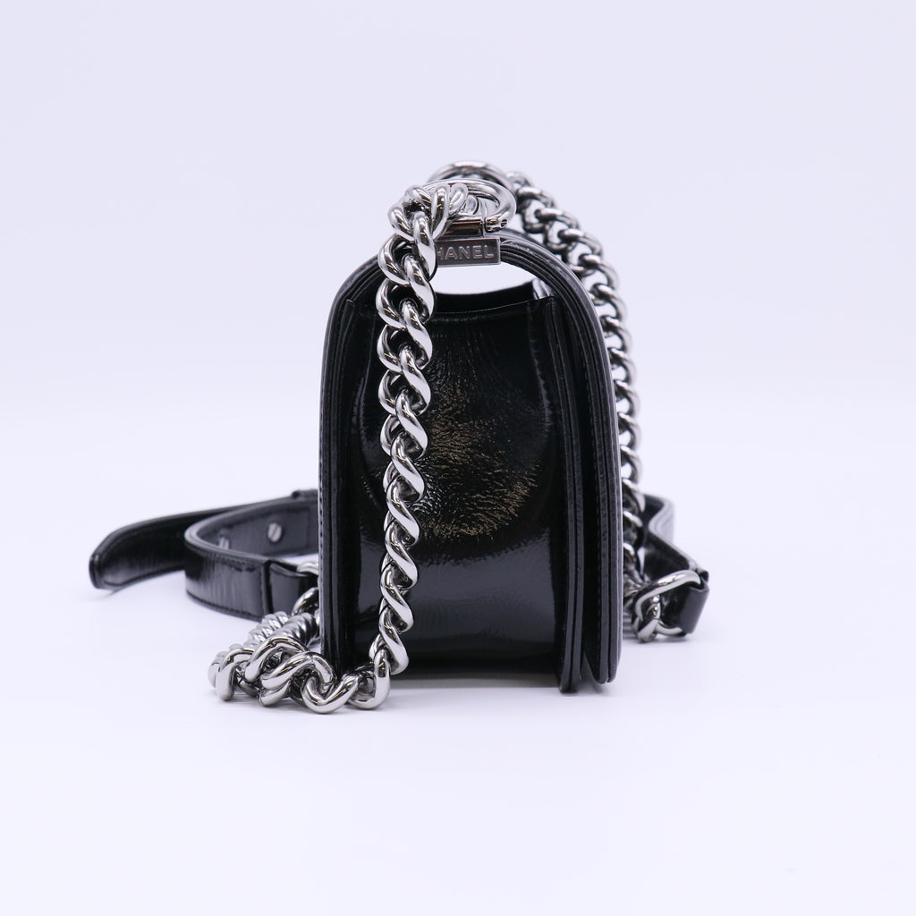 Boy patent leather crossbody bag