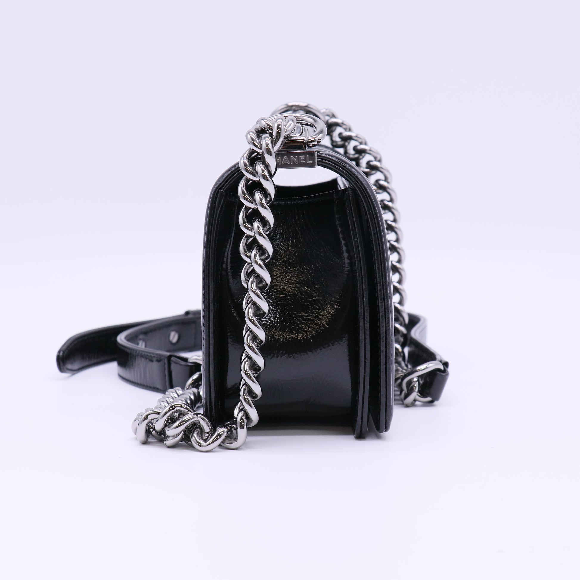 Boy patent leather crossbody bag