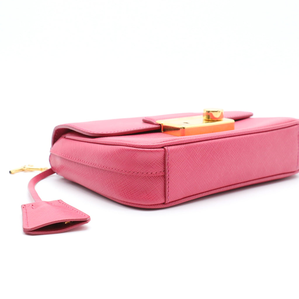 Saffiano Lux Mini Sound Crossbody Ametista twins