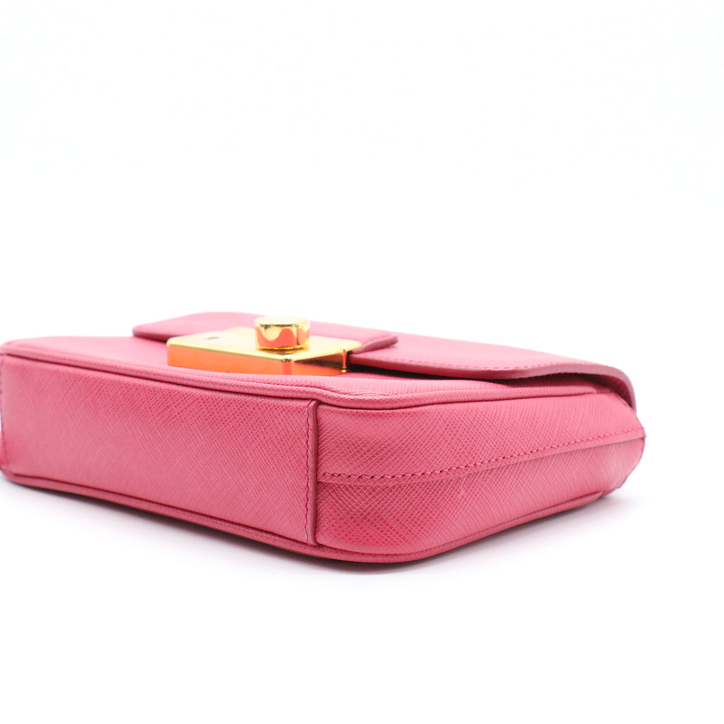 Saffiano Lux Mini Sound Crossbody Ametista twins