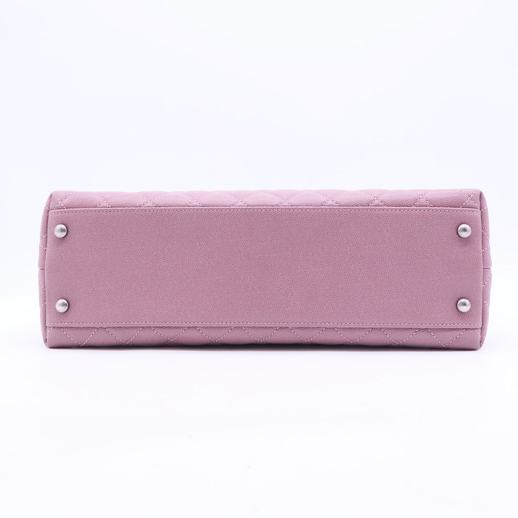 Lizard-Trimmed Medium Coco Handle Bag B20015