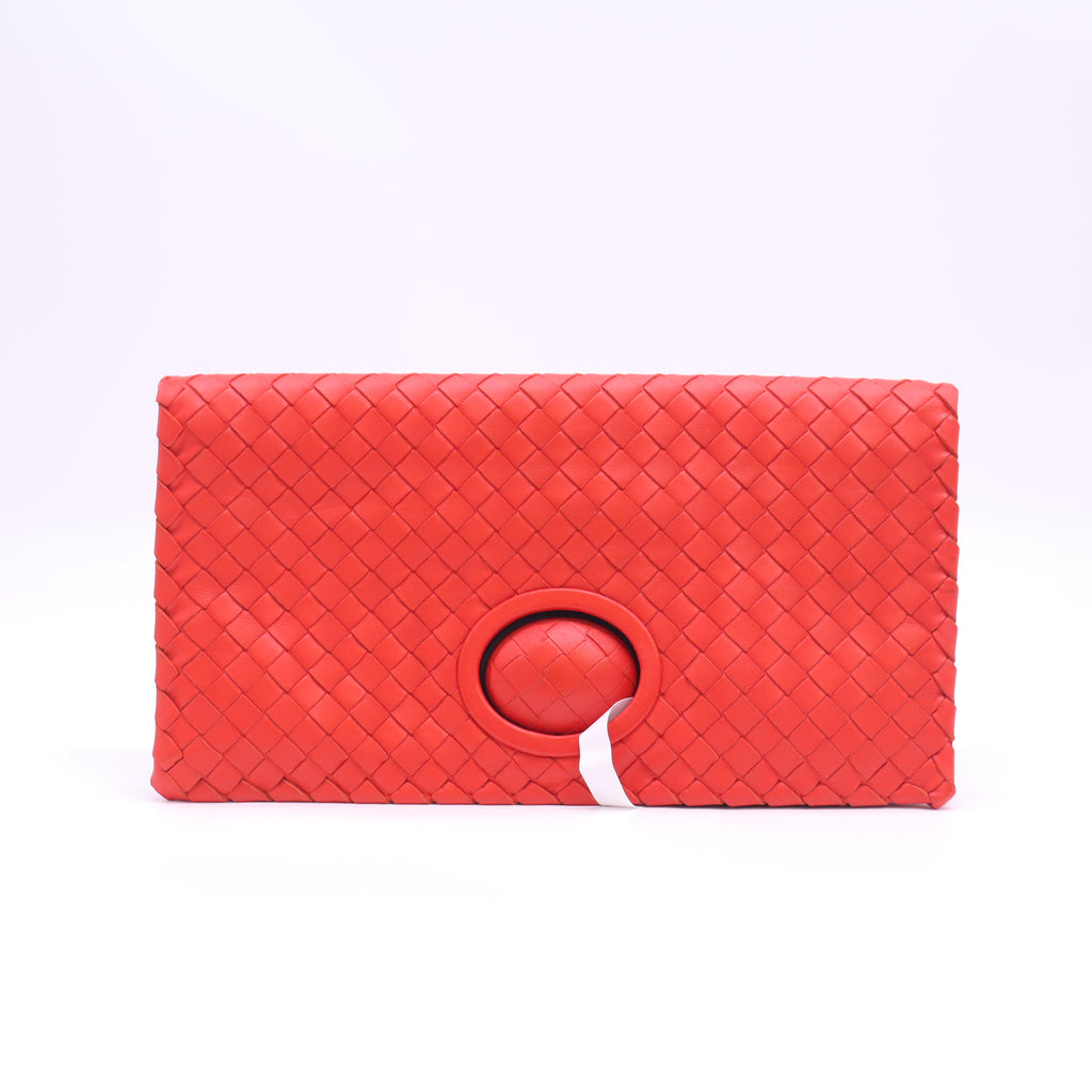Bottega Veneta Intrecciato Turn-Lock Clutch W23316