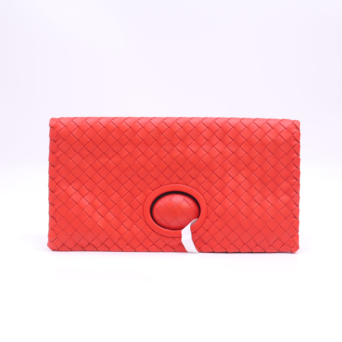 Bottega Veneta Intrecciato Turn-Lock Clutch W23316