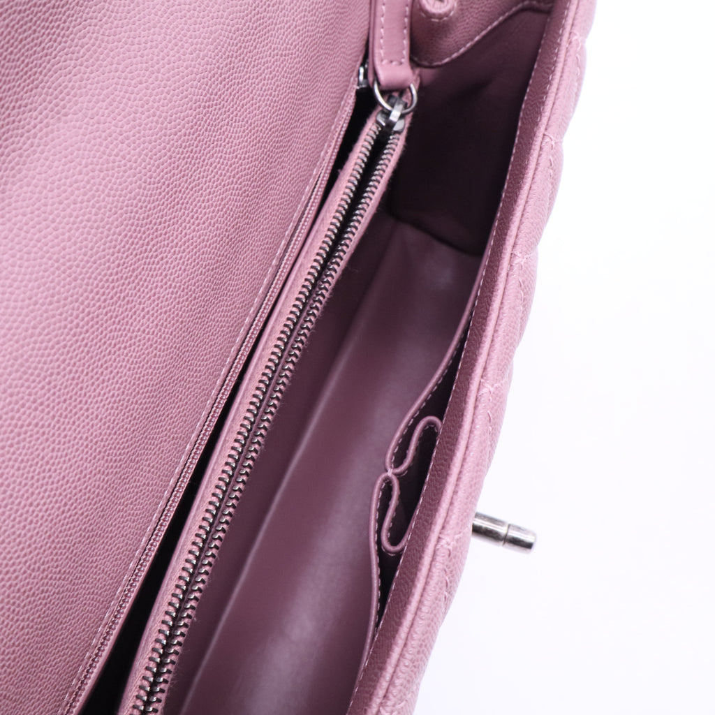 Lizard-Trimmed Medium Coco Handle Bag B20015
