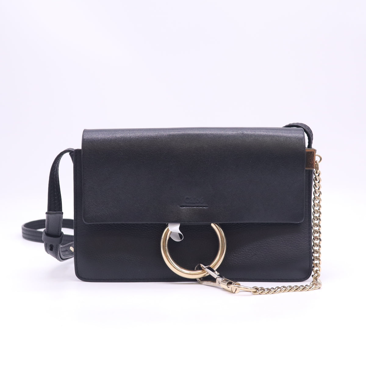 Chloe Black Leather and Suede Mini Faye Crossbody Bag B24309