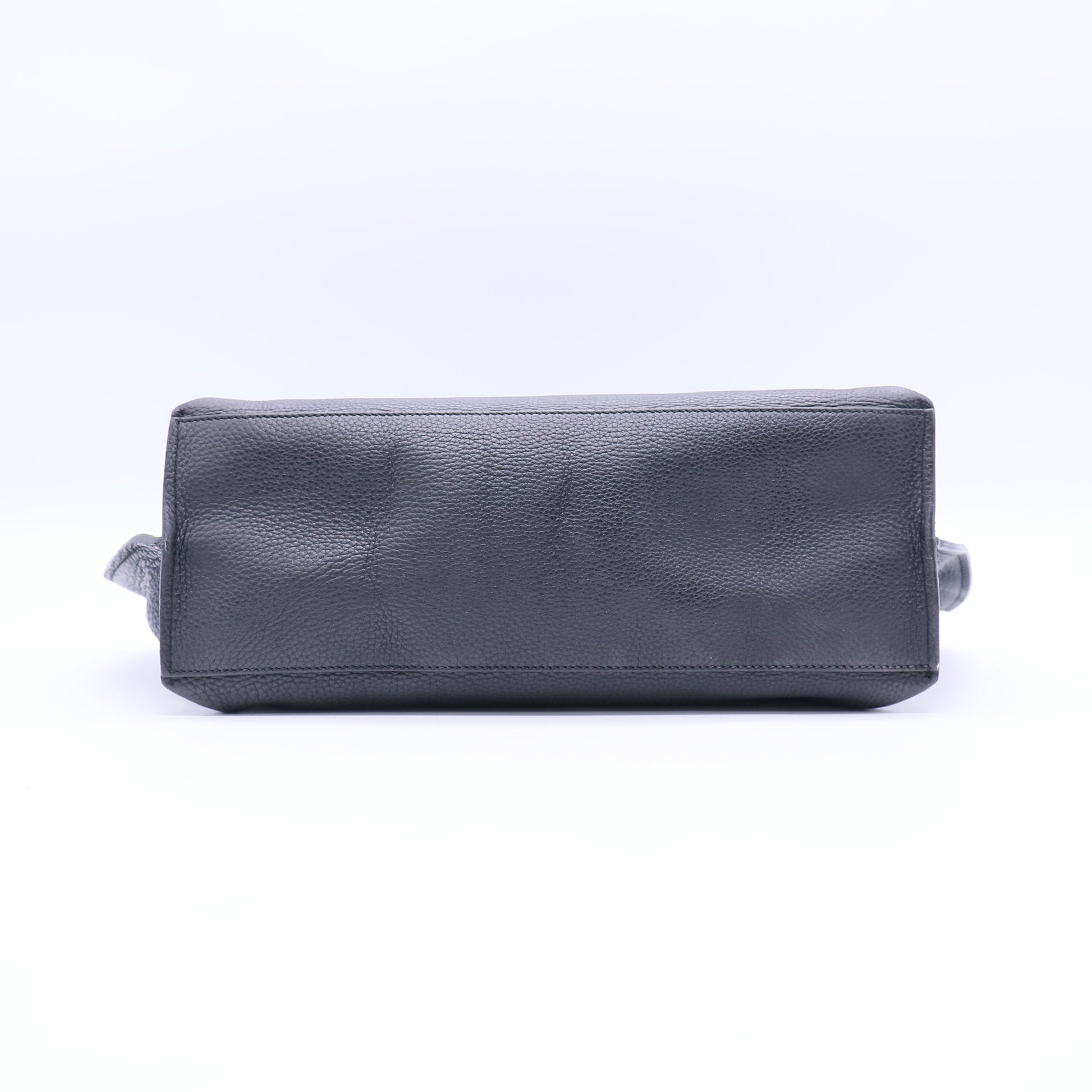 Gucci Pebbled Calfskin Large Bamboo Daily Top Handle Bag Black twins B21218