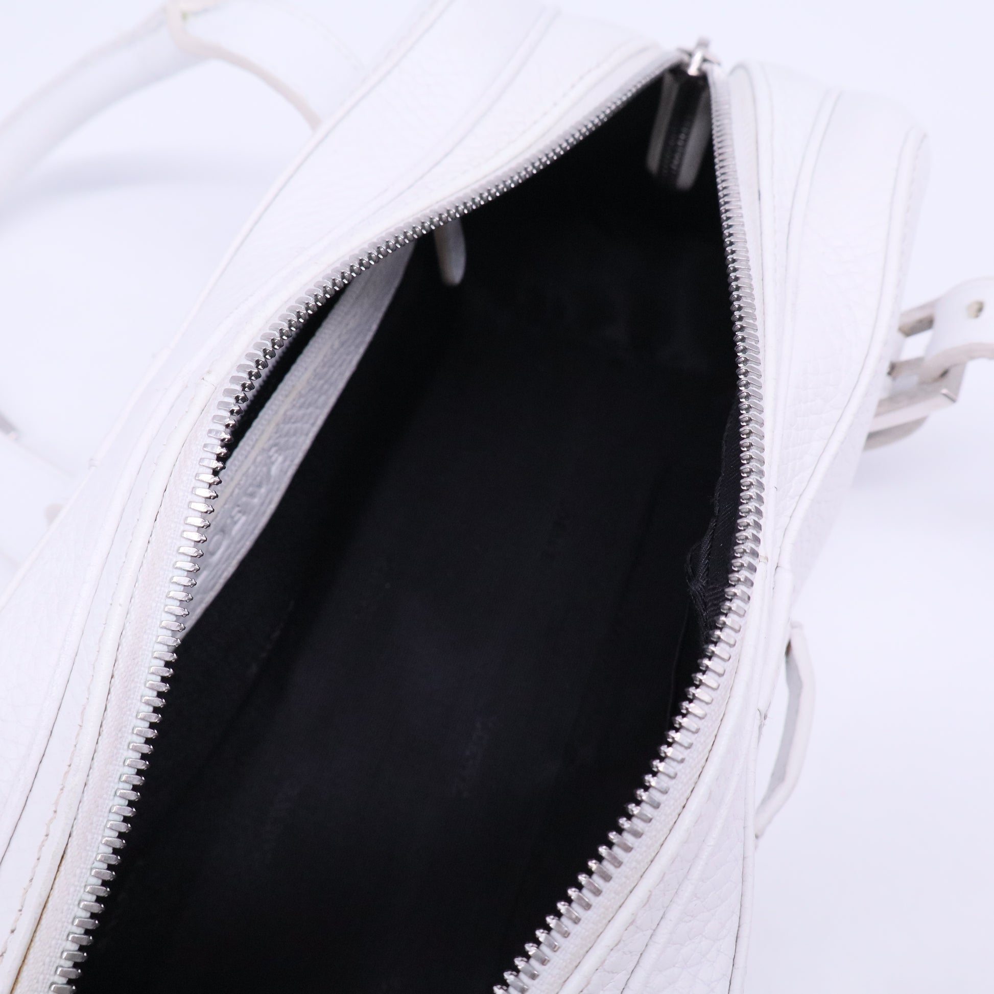 Loewe White Leather Senda Satchel Loewe B12356