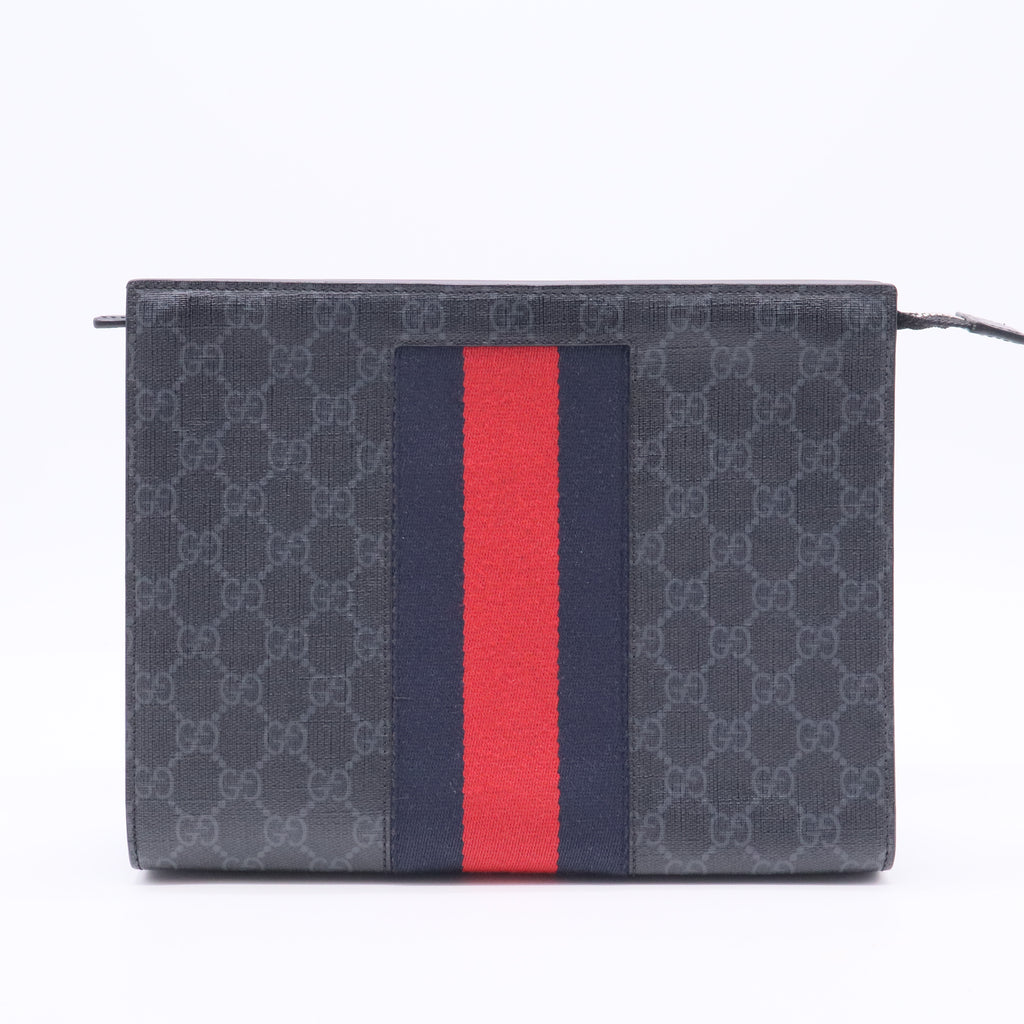 GG Supreme Web Zipped Pouch
