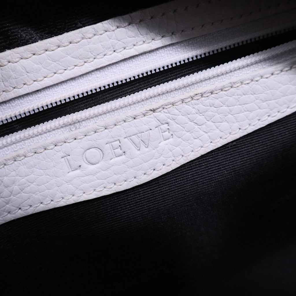 Loewe White Leather Senda Satchel Loewe B12356