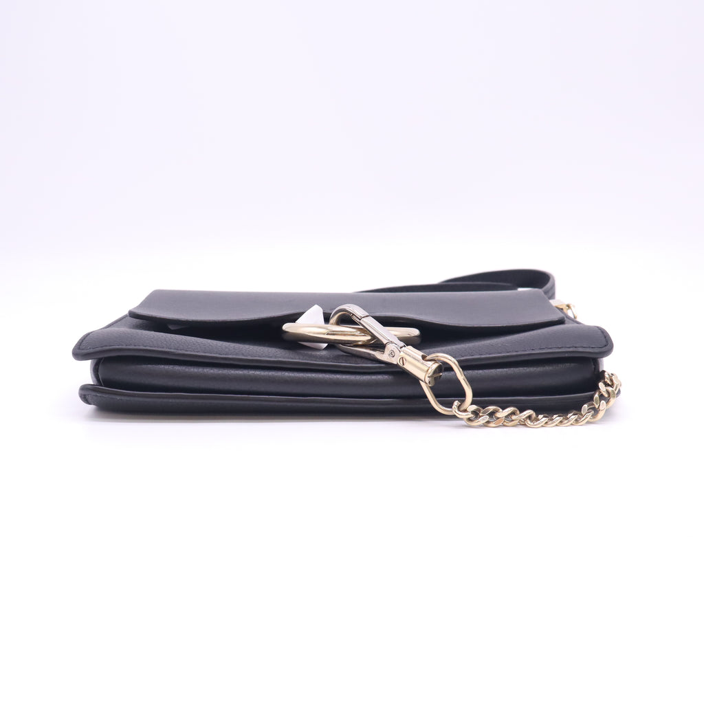 Chloe Black Leather and Suede Mini Faye Crossbody Bag B24309