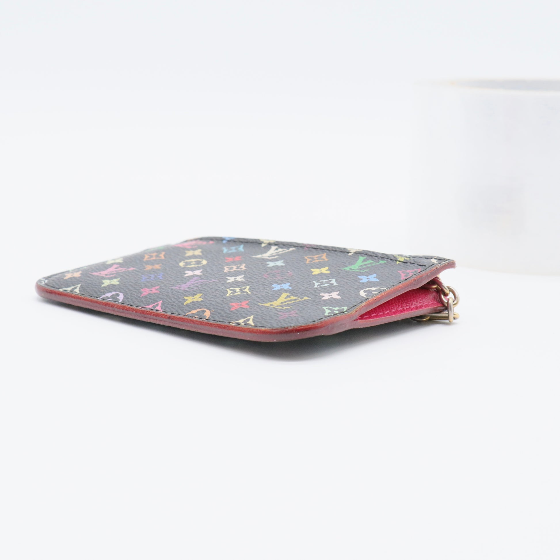 LV X TM Monogram Multicolor Key Pouch Black twins